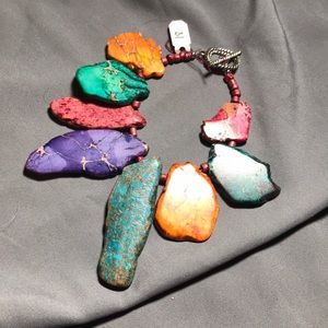 Handmade One of a kind beaded statement bracelet!